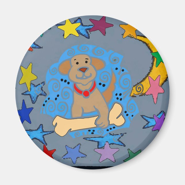 Puppy Dog Pa Dutch hex Sign Magnet (Front)