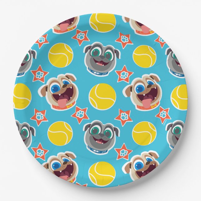 Puppy Dog Pals | Ball Pattern Paper Plates (Front)
