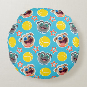 Puppy Dog Pals Ball Pattern Round Pillow