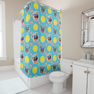 Puppy Dog Pals   Ball Pattern Shower Curtain