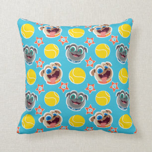 Puppy Dog Pals Ball Pattern Throw Pillow