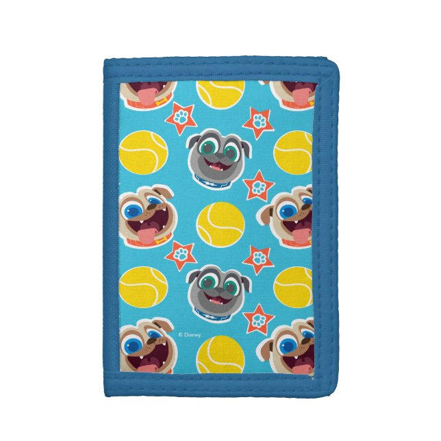 Puppy Dog Pals | Ball Pattern Tri-fold Wallet (Front Vertical)