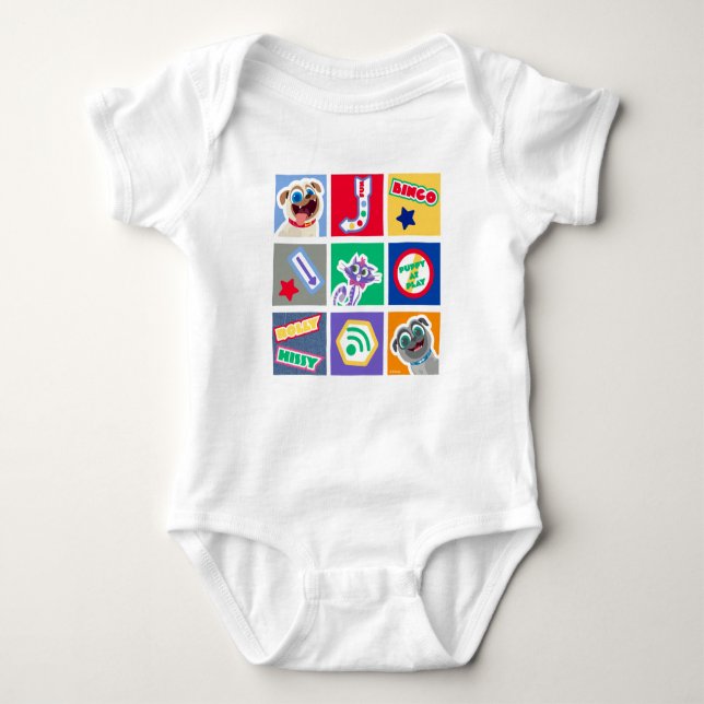 Puppy Dog Pals | Bingo, Rolly & Hissy Graphic Baby Bodysuit (Front)