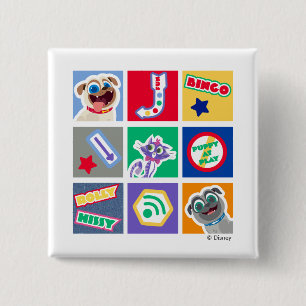 Puppy Dog Pals   Bingo, Rolly & Hissy Graphic Button
