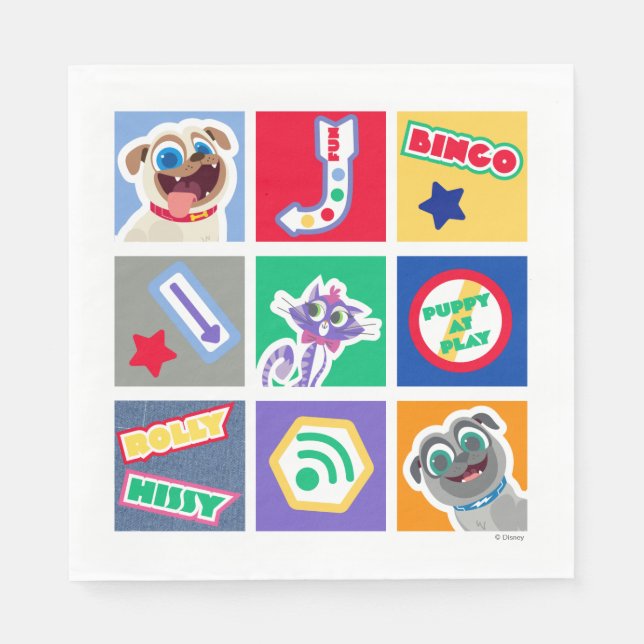 Puppy Dog Pals | Bingo, Rolly & Hissy Graphic Napkins (Front)