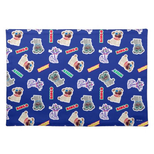 Puppy Dog Pals Blue Character Pattern Cloth Placemat