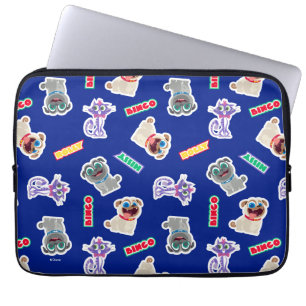 Puppy Dog Pals Blue Character Pattern Laptop Sleeve