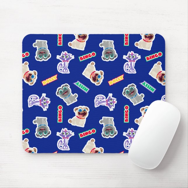 Puppy Dog Pals Blue Character Pattern Mouse Pad (With Mouse)