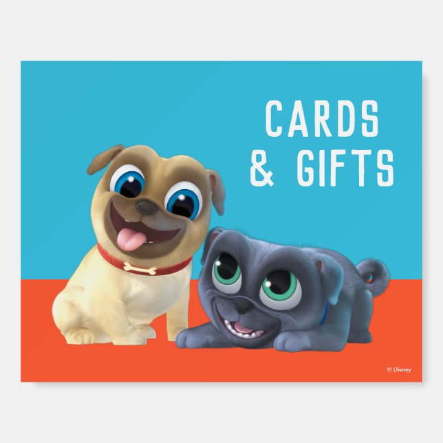 Puppy Dog Pals Chalkboard Birthday Cards & Gifts Foam Board (Front)