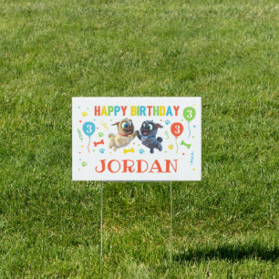 Puppy Dog Pals Chalkboard Birthday Sign