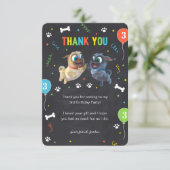 Puppy Dog Pals Chalkboard Birthday Thank You Invitation (Standing Front)