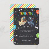 Puppy Dog Pals Chalkboard Birthday Thank You Invitation (Front/Back)