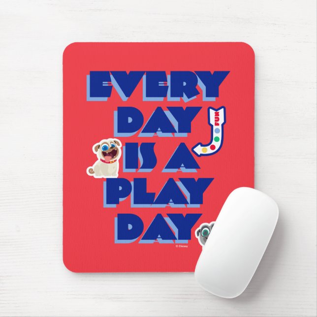 Puppy Dog Pals | Every Day is a Play Day Mouse Pad (With Mouse)
