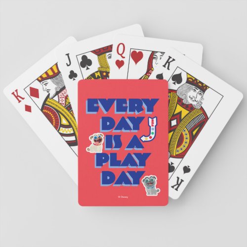 Puppy Dog Pals  Every Day is a Play Day Playing Cards