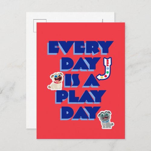 Puppy Dog Pals  Every Day is a Play Day Postcard