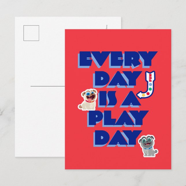 Puppy Dog Pals | Every Day is a Play Day Postcard (Front/Back)