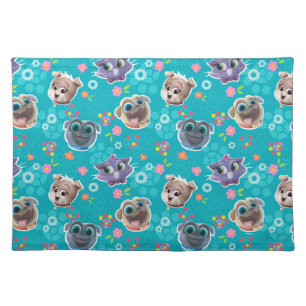 Puppy Dog Pals Floral Pattern Cloth Placemat