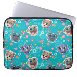 Puppy Dog Pals Floral Pattern Laptop Sleeve