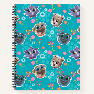 Puppy Dog Pals | Floral Pattern Notebook