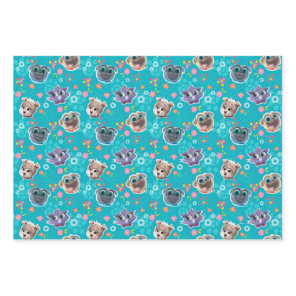 Puppy Dog Pals | Floral Pattern Wrapping Paper Sheets