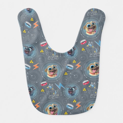 Puppy Dog Pals  Geared for Adventure Pattern Baby Bib