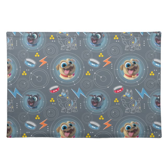 Puppy Dog Pals | Geared for Adventure Pattern Cloth Placemat (Front)