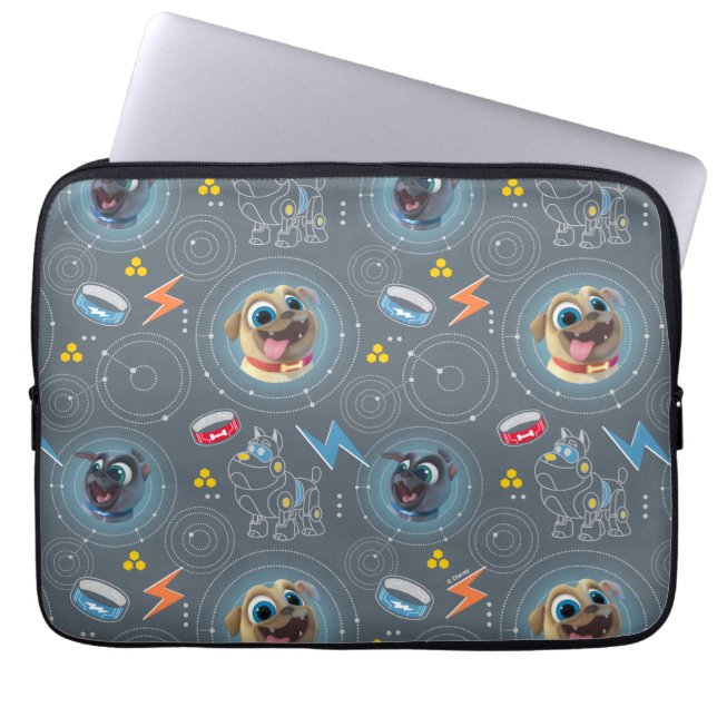 Puppy Dog Pals | Geared for Adventure Pattern Laptop Sleeve (Front)