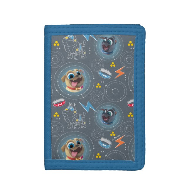 Puppy Dog Pals | Geared for Adventure Pattern Tri-fold Wallet (Front Vertical)