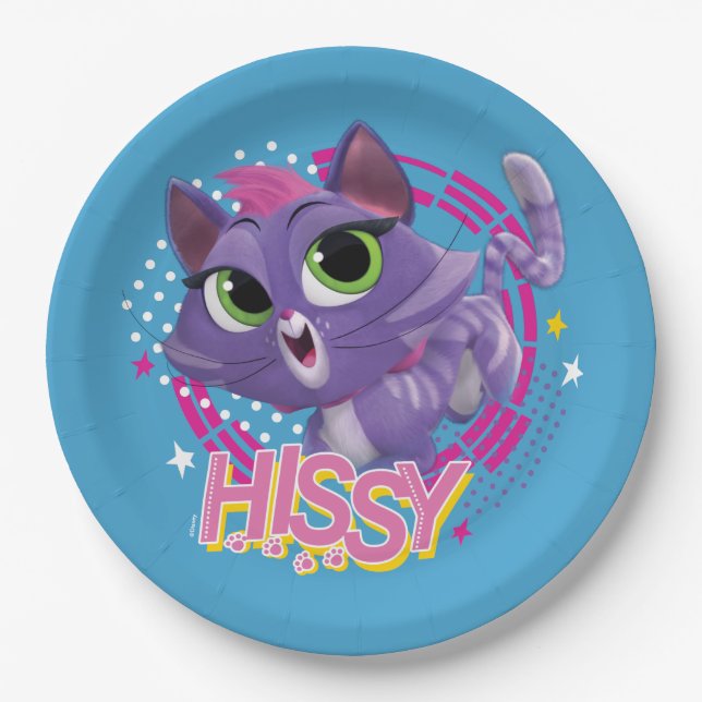 Puppy Dog Pals | Hissy - Cool Kitten Paper Plates (Front)