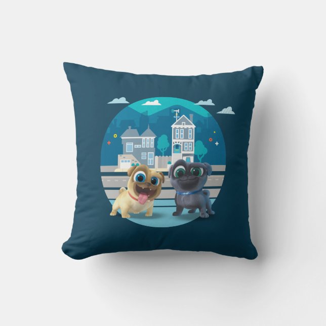 Puppy Dog Pals | Let the Mission Begin Throw Pillow (Front)
