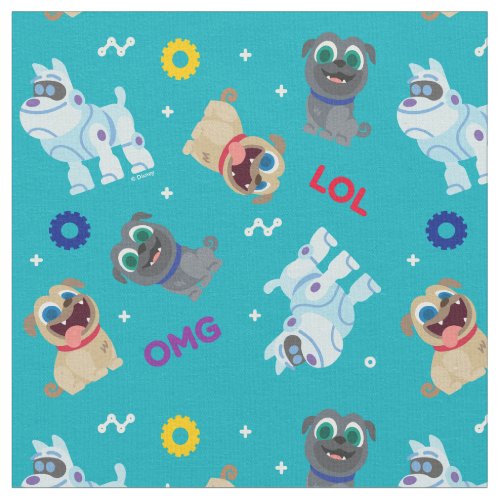 Puppy Dog Pals  OMG LOL Pattern Fabric