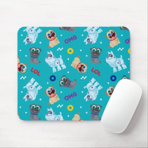 Puppy Dog Pals  OMG LOL Pattern Mouse Pad
