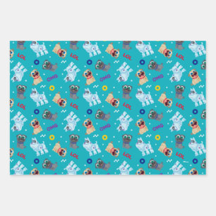 Puppy Dog Pals   OMG LOL Pattern Wrapping Paper Sheets