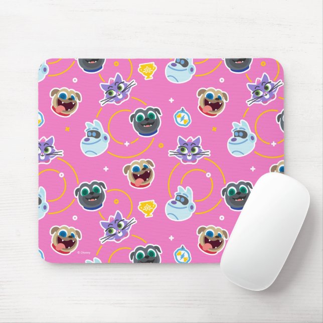 Puppy Dog Pals Pink Pattern Mouse Pad (With Mouse)