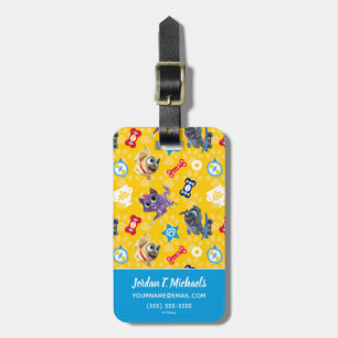 Puppy Dog Pals   Pug Power Pattern Luggage Tag