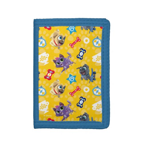 Puppy Dog Pals  Pug Power Pattern Trifold Wallet