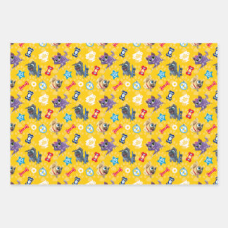 Puppy Dog Pals | Pug Power Pattern Wrapping Paper Sheets