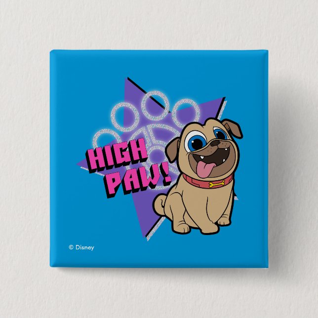 Puppy Dog Pals | Rolly - High Paw Button (Front)