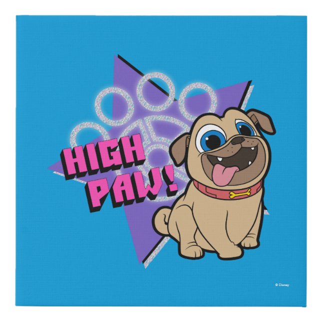 Puppy Dog Pals | Rolly - High Paw Faux Canvas Print (Front)