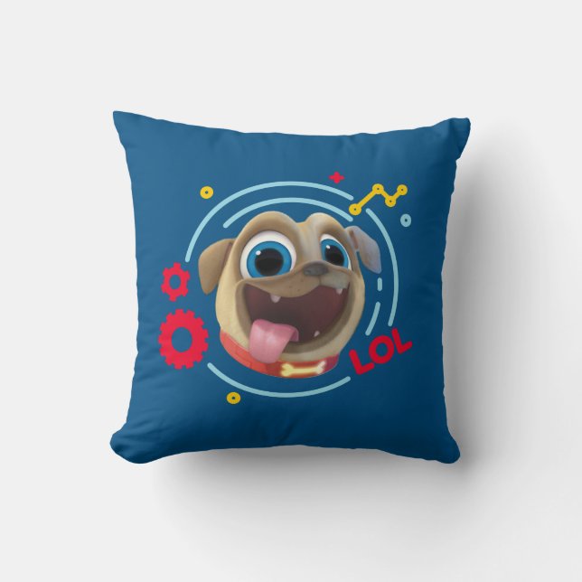 Puppy Dog Pals | Rolly - LOL Throw Pillow (Front)