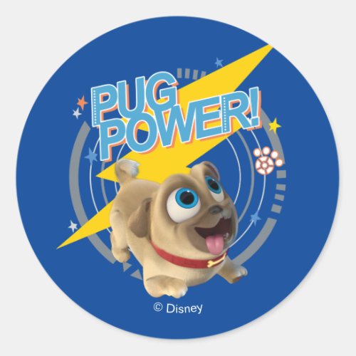 Puppy Dog Pals  Rolly _ Pug Power Classic Round Sticker