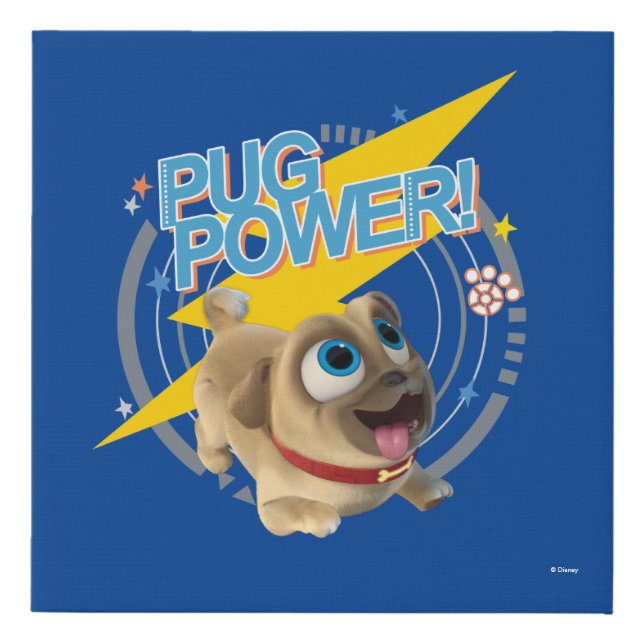 Puppy Dog Pals | Rolly - Pug Power Faux Canvas Print (Front)