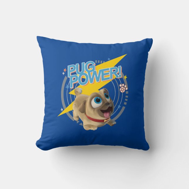 Puppy Dog Pals | Rolly - Pug Power Throw Pillow (Front)
