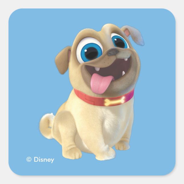 Puppy Dog Pals | Rolly Square Sticker (Front)