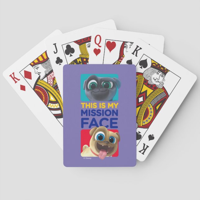 Puppy Dog Pals | This is my Mission Face Poker Cards (Back)