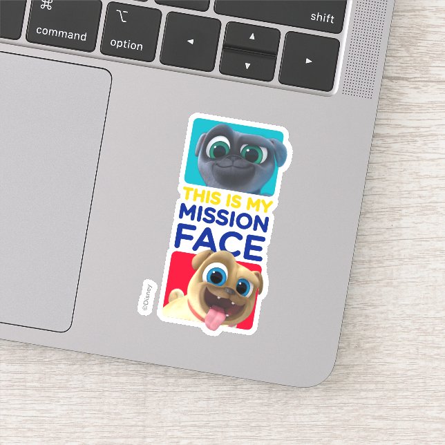 Puppy Dog Pals | This is my Mission Face Sticker (Detail)