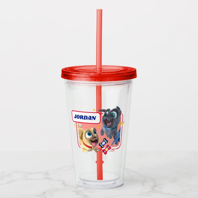 Puppy Dog Pals | Woofin' and Wheelin' Acrylic Tumbler (Front)