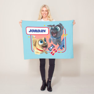 Puppy Dog Pals Woofin' and Wheelin' Fleece Blanket