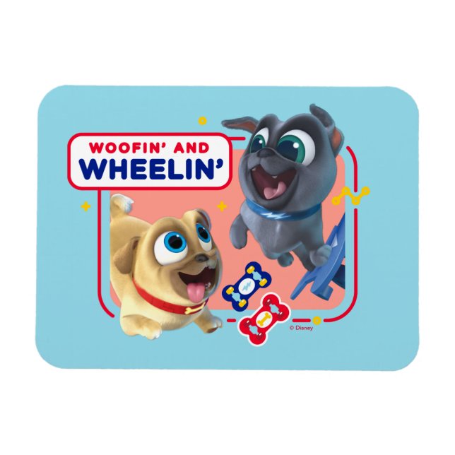 Puppy Dog Pals | Woofin' and Wheelin' Magnet (Horizontal)