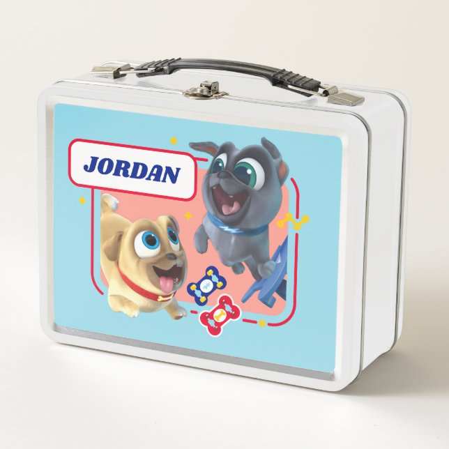 Puppy Dog Pals | Woofin' and Wheelin' Metal Lunch Box (Front)